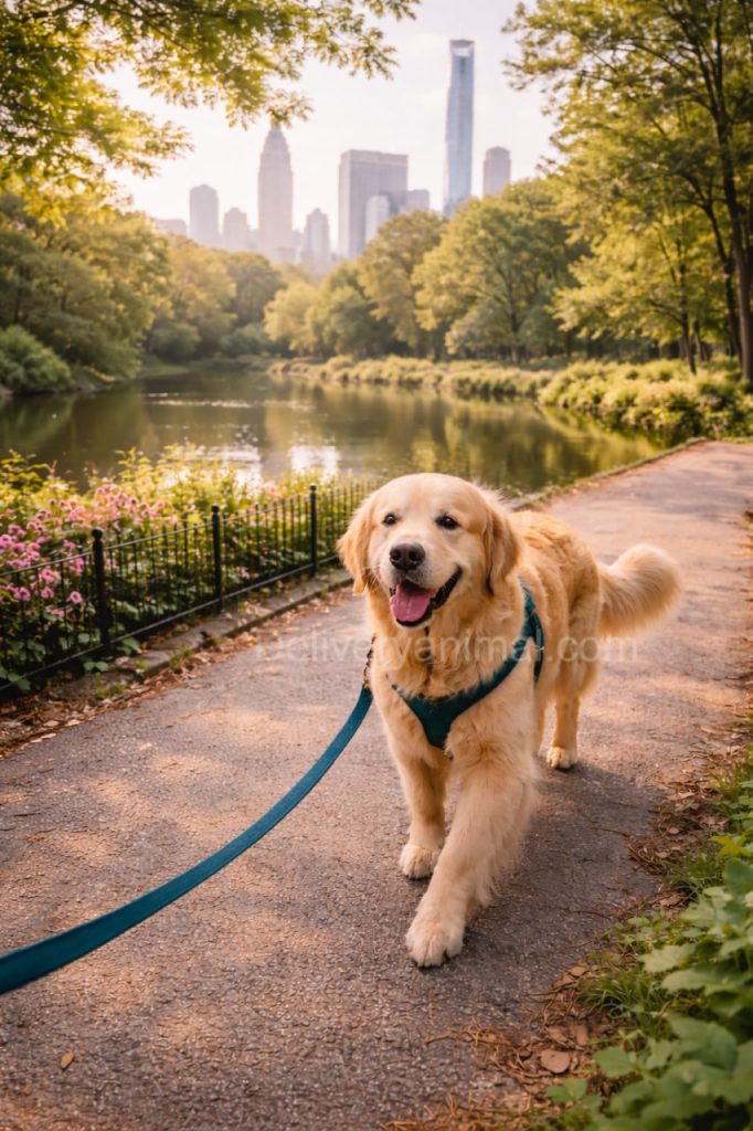первые прогулки в новой стране собака