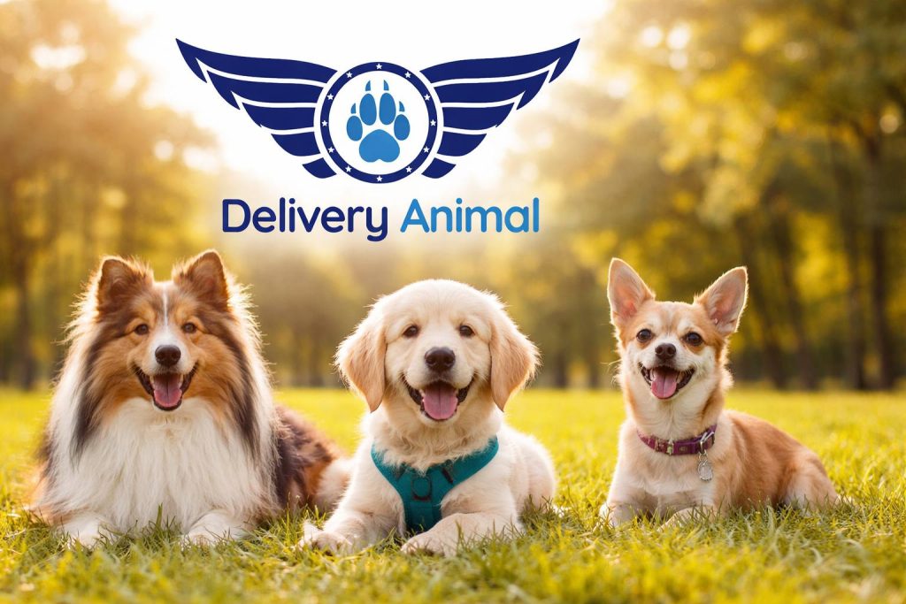 Пугливый щенок осторожно знакомится с другой собакой