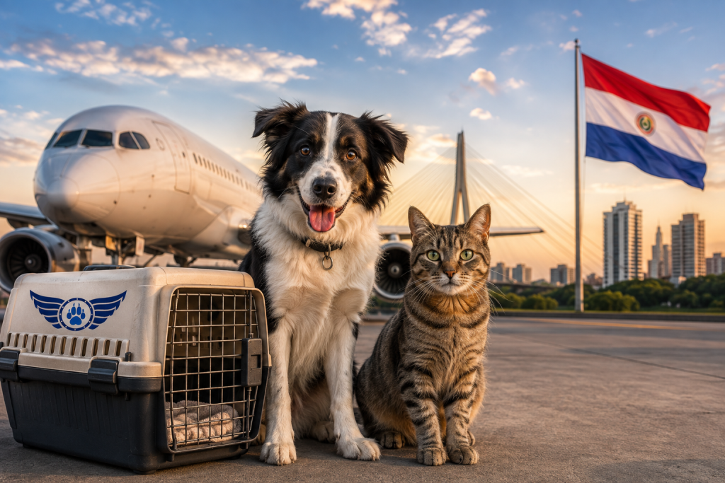 Pet Transportation to Paraguay — international dog and cat transportation with Delivery Animal