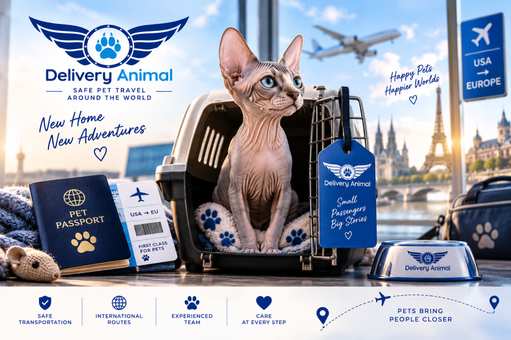 Sphynx Cat Delivery from the USA to Europe 